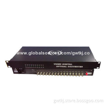 16 channel video + data +Ethernet optical transmitter and receiver